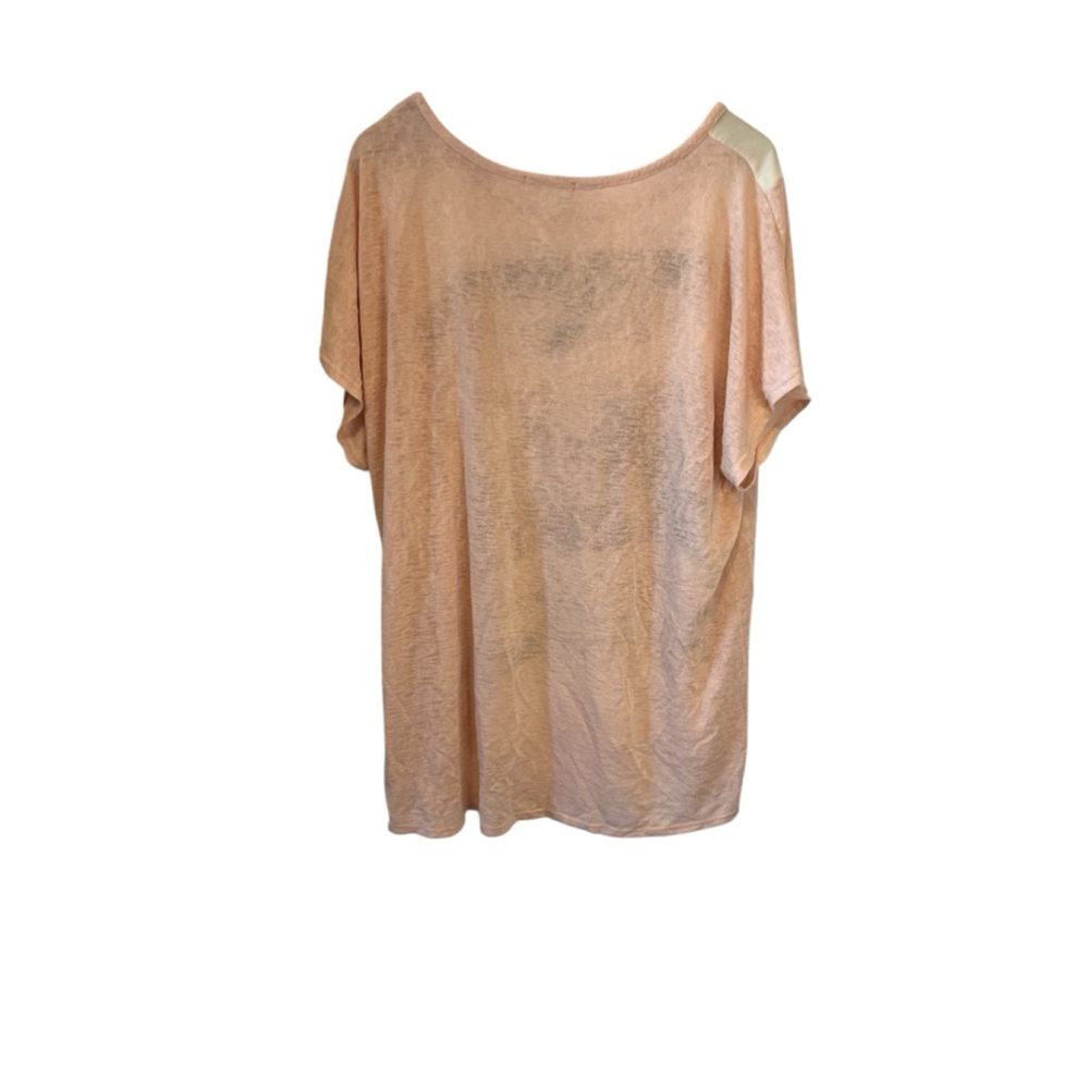 Dressbarn 3X Floral Graphic Tee Pink Lightweight Plus Size Boho Top - Picture 5 of 11